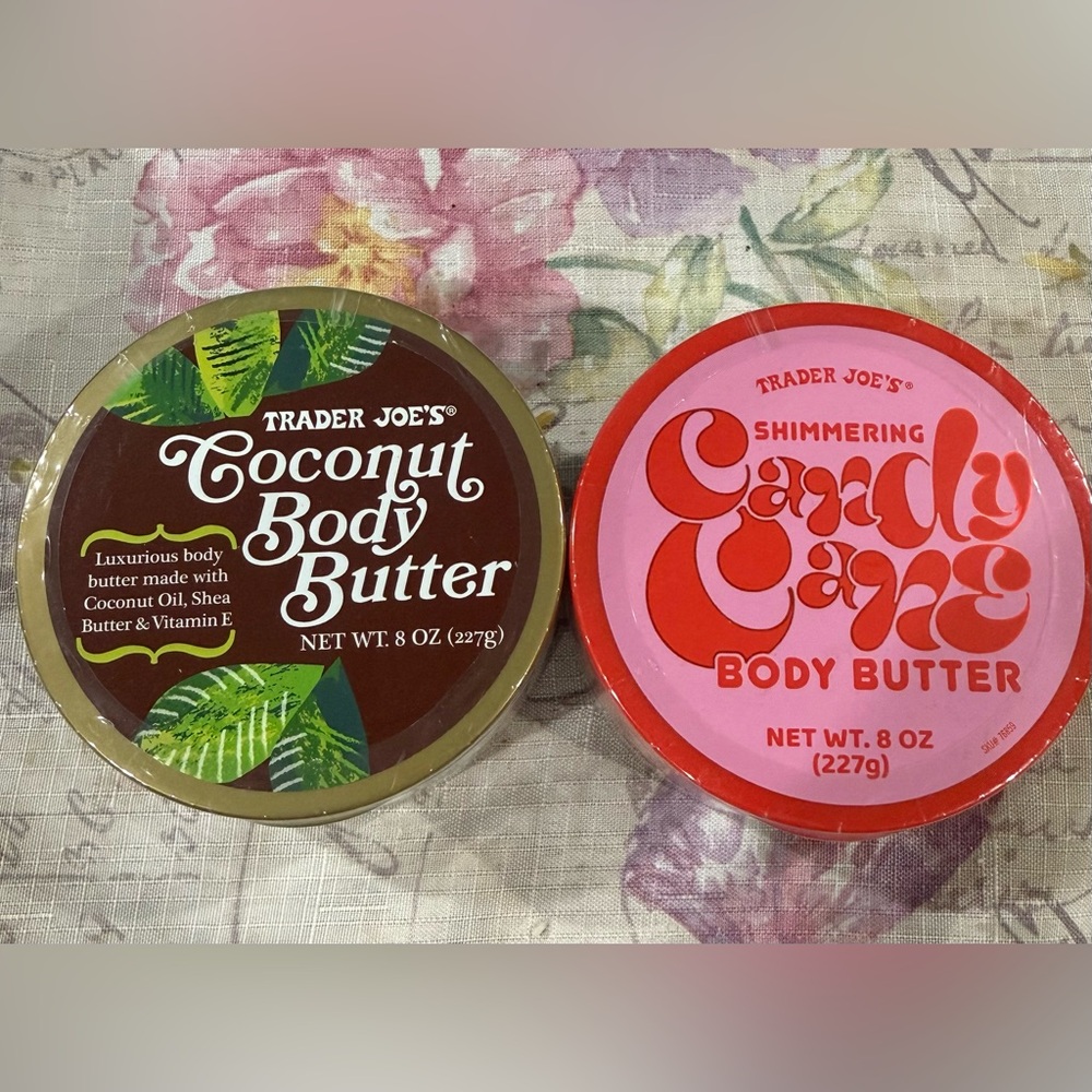 COMBO Coconut and Candy Cane Body Butter Set TRADER JOE’S